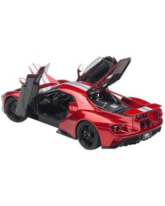 Autoart 2017 Ford GT Liquid Red with Silver Stripes 1/18 Scale Model Car (MPN: 72943)