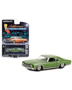Greenlight 1970 Chevy Monte Carlo "California Lowriders" - Green Metallic, 1/64 Scale Diecast