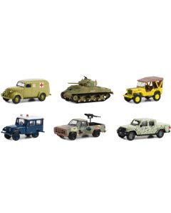 Greenlight Battalion 64 Series 3 Set - 6 Diecast Military Vehicles - 1/64 Scale