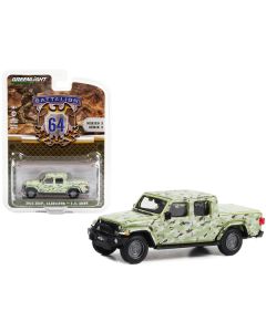 Greenlight 2022 Jeep Gladiator "U.S. Army" Camo Battalion 64 Series 3 1/64 Scale Diecast Model