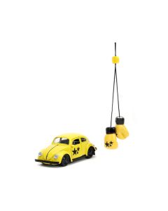 Jada 1959 Volkswagen Beetle "Punch Buggy" Yellow w/ Boxing Gloves 1/32 Diecast