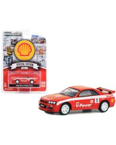 Greenlight 2001 Nissan Skyline GT-R (R34) #1 "Shell Racing" - 1/64 Scale Diecast Model