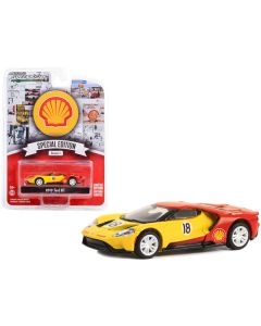 Greenlight 2019 Ford GT #18 Shell Oil Special Edition - 1/64 Scale Diecast Model Car