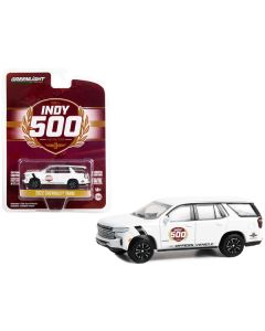 Greenlight Chevy Tahoe White Indianapolis 500 Official Vehicle 1/64 Diecast Model Car