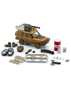 BM Creations Land Rover Discovery 1 RHD Camel Trophy - Dirty Mud Yellow, 1/64 Diecast with Accessories