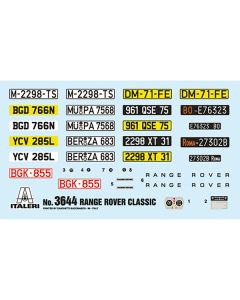 Italeri 3644 Land Rover Range Rover Classic 1/24 Scale Model Kit
