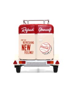 Motor City Classics Coca-Cola Travel Trailer Diecast Model - 1/24 Scale, Cream & Red