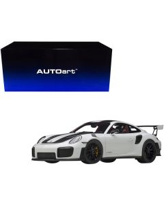 Autoart Porsche 911 (991.2) GT2 RS Weissach Package - White with Carbon Stripes 1/18 Scale Model