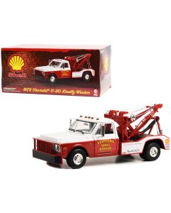 Greenlight 1972 Chevrolet C-30 Dually Wrecker Tow Truck - Downtown Shell Service 1/18 Diecast Model