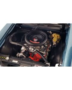 Acme 1970 Chevrolet Chevelle Convertible - Blue Metallic, White Stripes, Briggs Chevrolet Drag Car - 1/18 Diecast Model (A1805522)