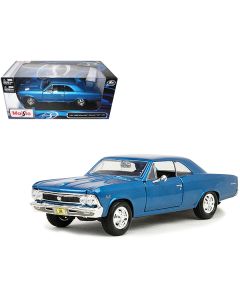 Maisto 1966 Chevrolet Chevelle SS 396, Blue Metallic, 1/24 Scale Diecast Model