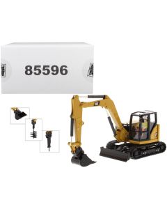 CAT 308 CR Next Gen Mini Excavator 1/50 Diecast Model w/ Work Tools - Diecast Masters