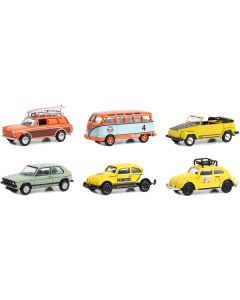 Greenlight Club Vee V-Dub Series 16 Diecast Cars - 6-Piece Set (1/64 Scale)