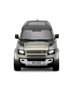 Bburago 2022 Land Rover Defender 110 - Green Metallic, Black Top, Sunroof - 1/24 Diecast Model