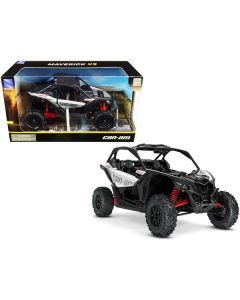 New Ray CAN-AM Maverick X3 ATV - 1/18 Diecast Model - Hyper Silver & Red