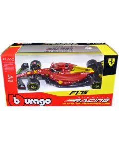 Bburago Ferrari F1-75 #16 Charles Leclerc "Giallo Modena" 2nd Place Italian GP 1/43 Diecast Model