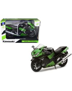 New Ray 2011 Kawasaki ZX-14 Ninja Green Motorcycle Model 1/12 Scale