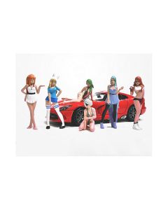 American Diorama Cosplay Girls Figure Set - Six 1/18 Scale Model Figurines