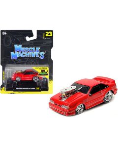 Muscle Machines 1993 Ford Mustang SVT Cobra Red 1/64 Diecast Model Car - Collector's Edition