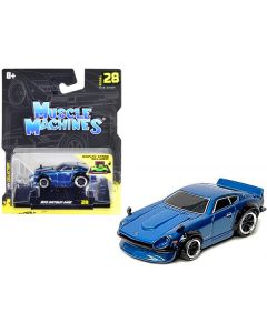 Muscle Machines 1972 Datsun 240Z - Blue Metallic - 1/64 Scale Diecast Model Car