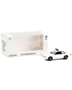 Greenlight 1/64 Ford Mustang SSP Police Car - White 'Hot Pursuit' Diecast Model