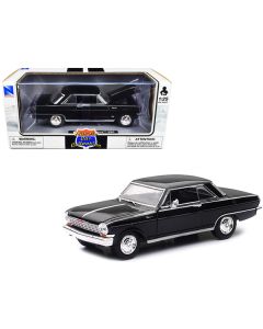 New Ray 1964 Chevrolet Nova SS Black 1/25 Scale Diecast Model Car (7.25 Inches Long)