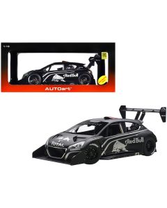 Autoart Peugeot 208 T16 Pikes Peak "Red Bull" Presentation Car - 1/18 Scale Black Model