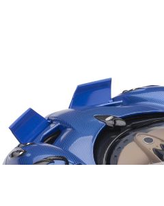 Autoart Pagani Huayra Roadster Blue Tricolore Carbon Fiber 1/18 Scale Model Car with Removable Top & Luggage Set