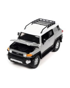 Johnny Lightning 2007 Toyota FJ Cruiser - Titanium Silver/White Top - 1/64 Scale Diecast