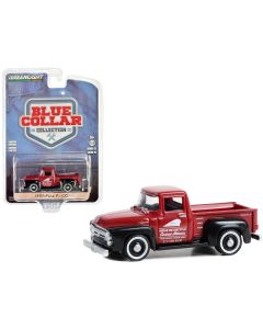 Greenlight 1956 Ford F-100 Pickup - Indian Motorcycle Service - 1/64 Scale Diecast