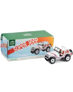 Greenlight 1973 Jeep CJ-5 "Super Jeep" (White/Red/Blue) 1/18 Scale Diecast - Artisan Collection