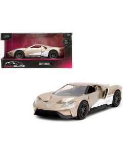 Jada 2017 Ford GT Gold Metallic & White 1/32 Diecast Model Car (MPN: 34662) - Pink Slips Series