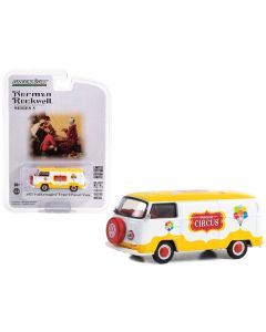 Greenlight 1971 VW Type 2 Panel Van - Yellow/White, Percevel Circus, 1/64 Diecast