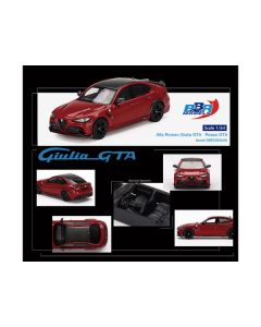 BBR Alfa Romeo Giulia GTA Rosso Red with Carbon Top 1/64 Diecast Model Car (BBRDIE6405)