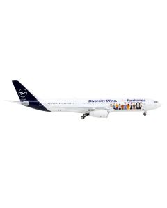GeminiJets Lufthansa "Fanhansa Diversity Wins" Airbus A330-300 1/400 Scale Diecast Model