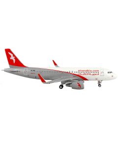 GeminiJets 1/400 Air Arabia Airbus A320 Diecast Model - White, Gray & Red (GJ1436)