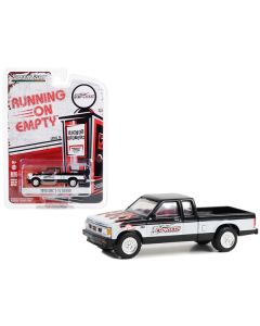 Greenlight 1990 GMC S-15 Sierra Pickup Truck Black & White Flames - Flowtech Exhaust - 1/64 Diecast