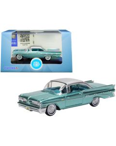 Oxford Diecast 1959 Pontiac Bonneville Coupe - Seaspray Green & Silver - 1/87 HO Scale
