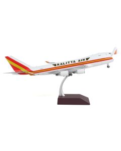 GeminiJets Kalitta Air Boeing 747-400F - Interactive 1/200 Diecast Model (G2CKS928) - 14-inch Wingspan
