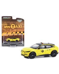 Greenlight 2022 Ford Mustang Mach-E NYC Taxi - Yellow/Black, 1/64 Scale Diecast