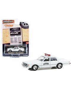 Greenlight 1980 Chevrolet Impala 9C1 Police - White 'Vintage Ad Cars' Series 9 - 1/64 Scale Diecast Model