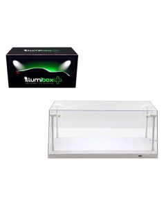 Illumibox 14005: LED Lighted Display Case - 14x6.14x6.3 inches, White Base - Showcase Your 1/18 & 1/24 Scale Models