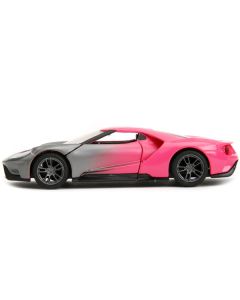 Jada 2017 Ford GT - Gray Metallic & Pink 'Pink Slips' - 1/32 Scale Diecast