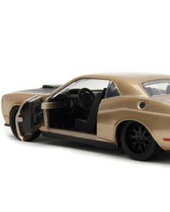 Jada 2012 Dodge Challenger SRT8 - Gold Metallic with Black Hood - 1/32 Scale Diecast Model Car