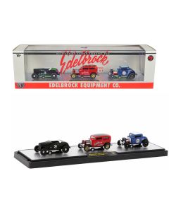 M2 Machines Edelbrock Equipment Co. 1/64 Diecast Model Car Set (3-Piece Limited Edition)