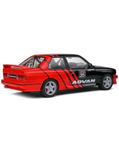 Solido 1990 BMW E30 M3 Advan Drift Team Black & Red 1/18 Scale Diecast Model Car