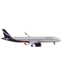 GeminiJets Aeroflot Airbus A321neo Silver & Dark Blue 1/400 Diecast Model Airplane GJ1987