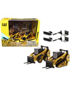 Diecast Masters CAT 272D2 Skid Steer & 297D2 Track Loader Set - 1/64 Scale