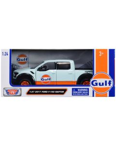 Motormax 2017 Ford F-150 Raptor Pickup Truck - Gulf Oil Livery - 1/27 Scale Diecast Model