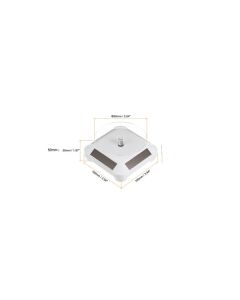 3.5" Solar Rotating Display Stand - White Base - Ideal for 1/64 Scale Model Cars